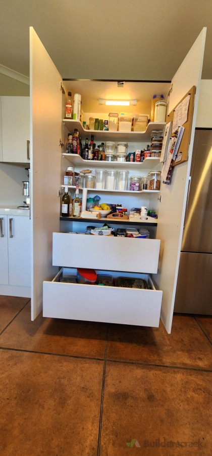 Adding drawers to pantry