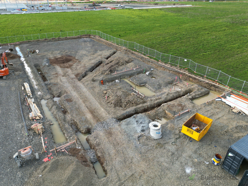 building 2 strip footings excavation