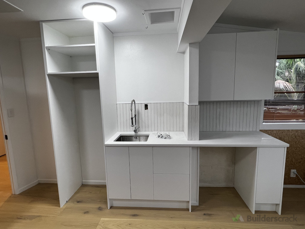 cabinets installed
