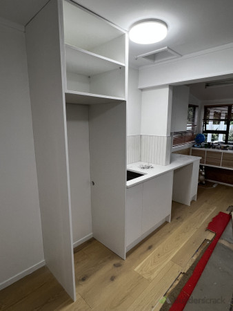 cabinets installed