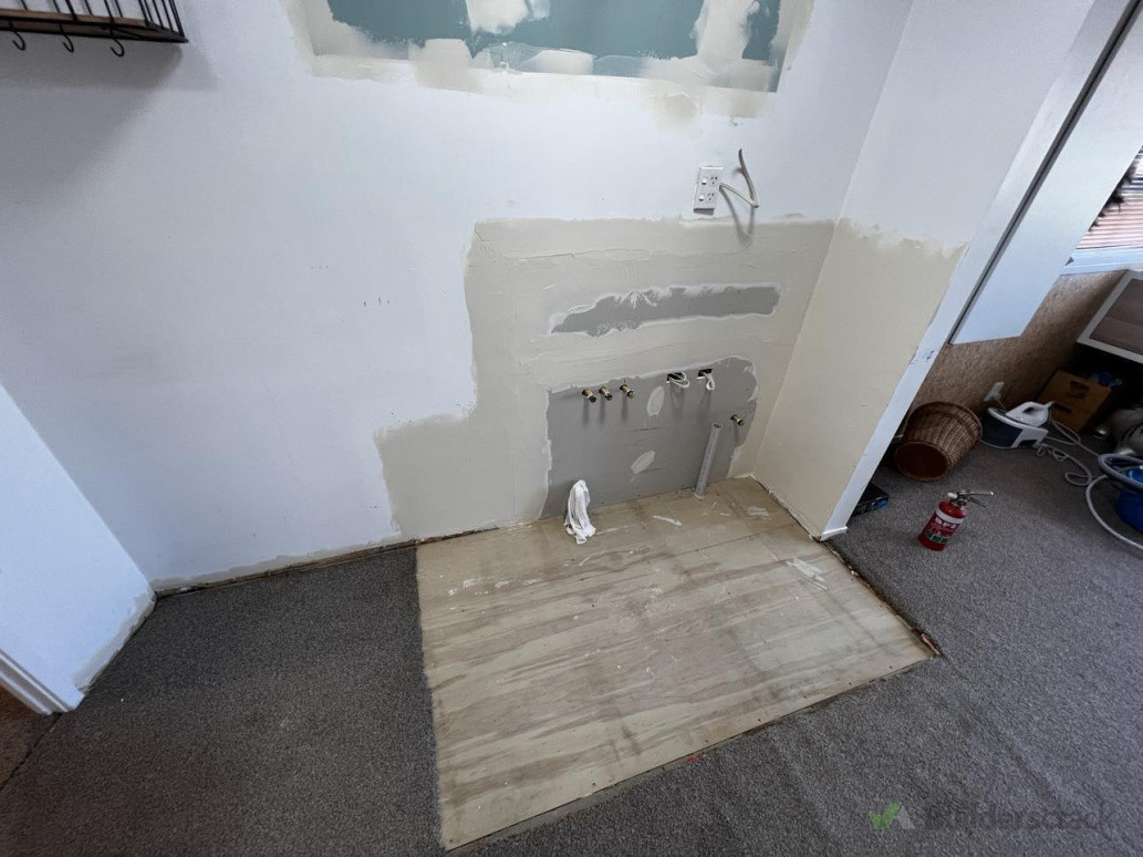 flooring and wall patched