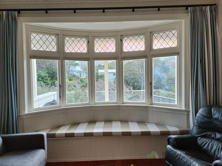 Replace Bay Window With Sliding Door And Remove A Wooden Pillar From 