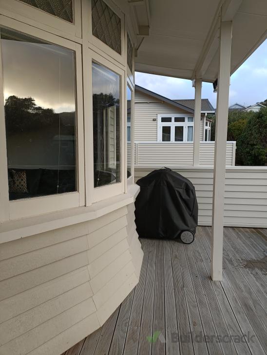 Replace Bay Window With Sliding Door And Remove A Wooden Pillar From 