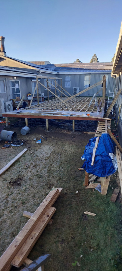 Decking going down