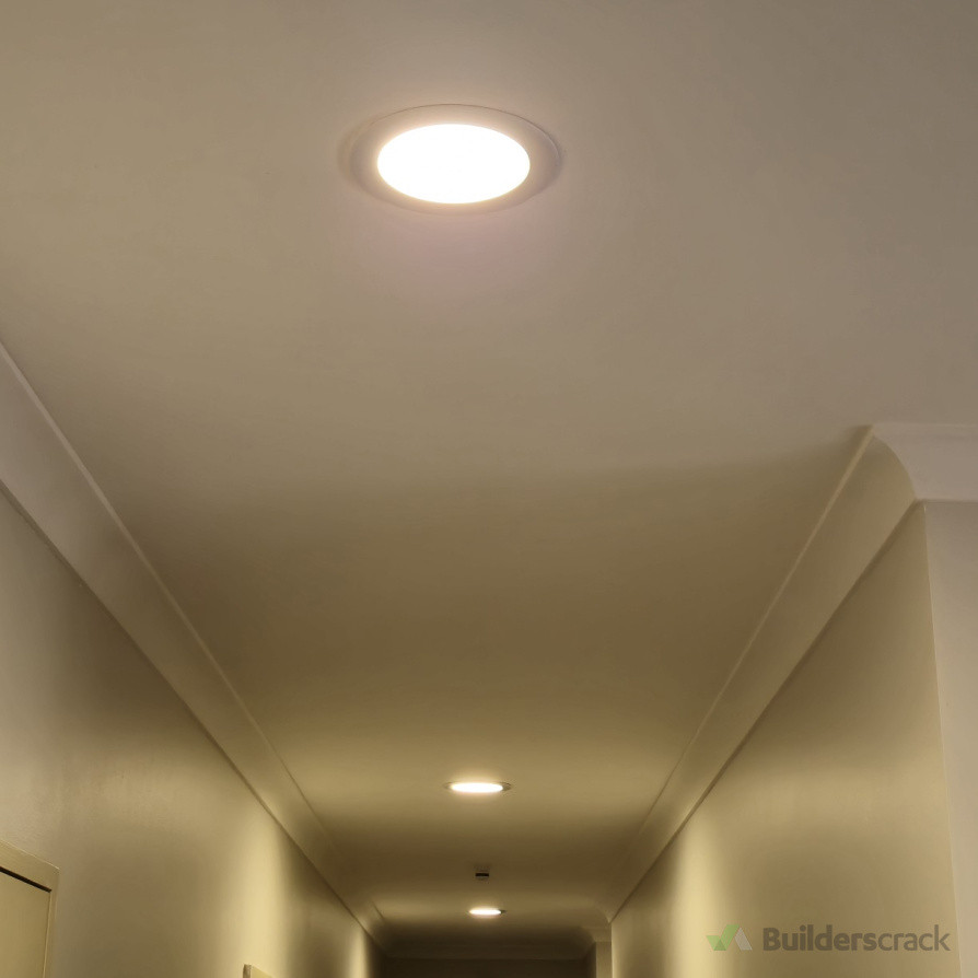 New downlights installed in hallway.