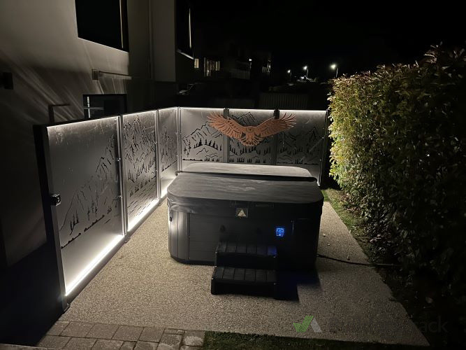 Bespoke privacy fencing  & LED lighting