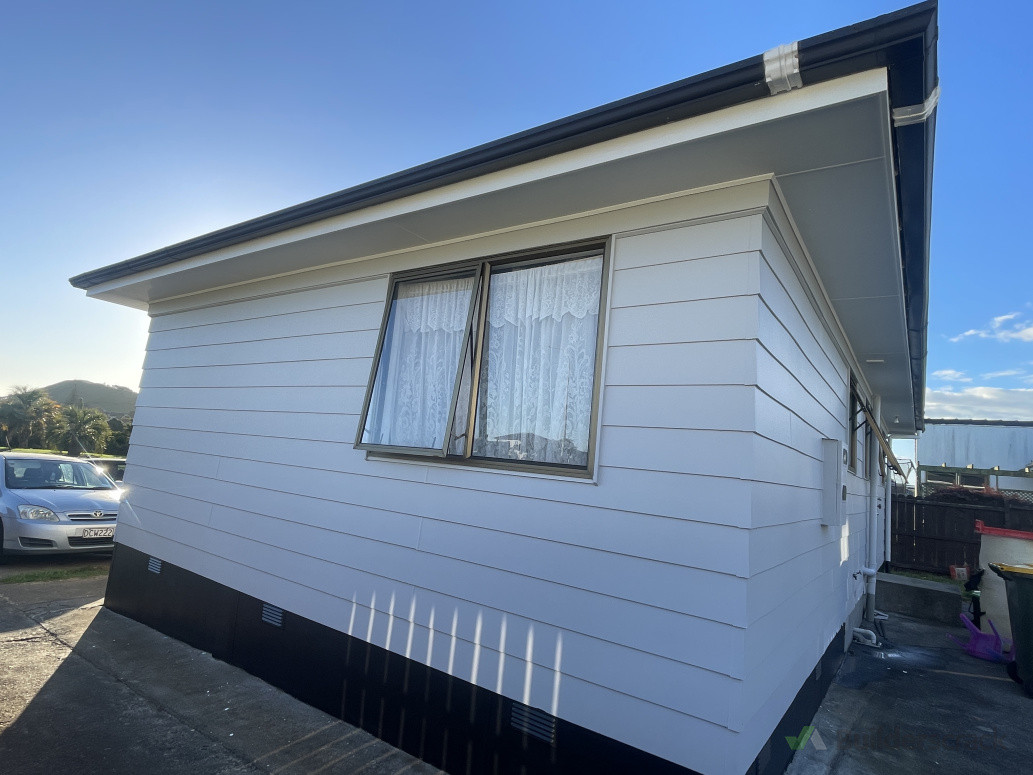 Exterior wall repair and paint