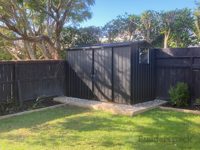 New garden borders and shed