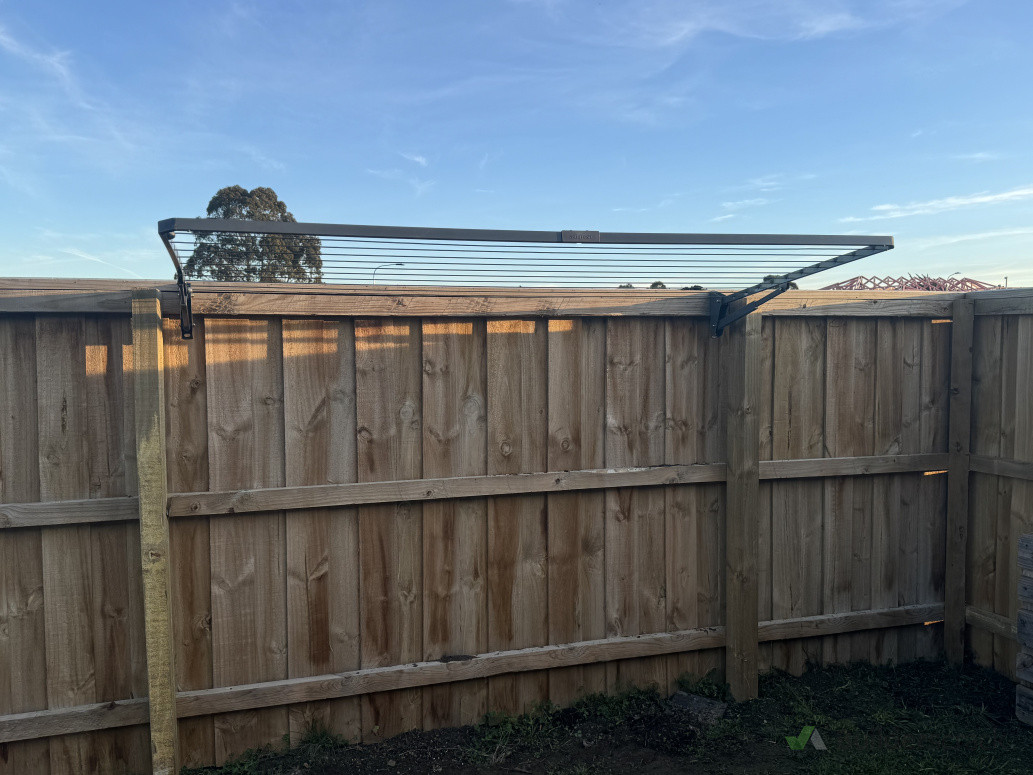 Installed clothesline