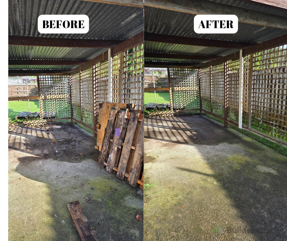 Car port rubbish removal & tidy (end of tenancy clean)