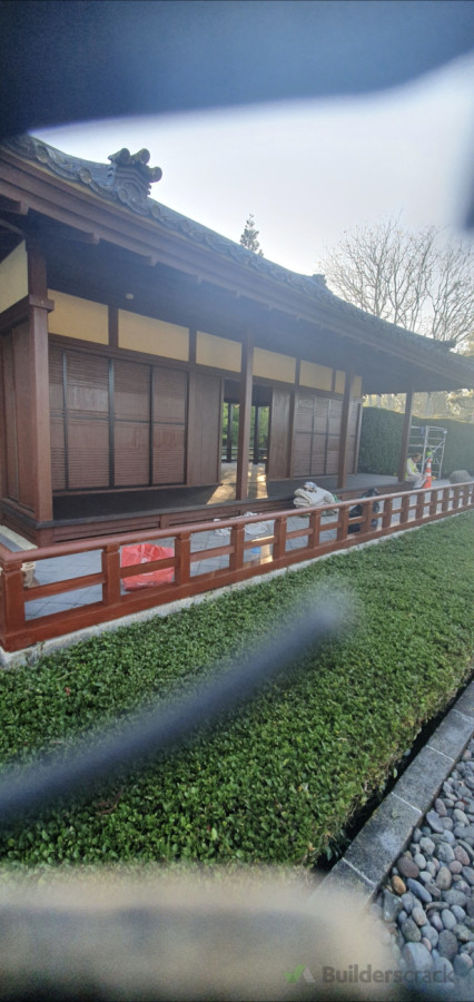 Staining and painting Japanese Garden.