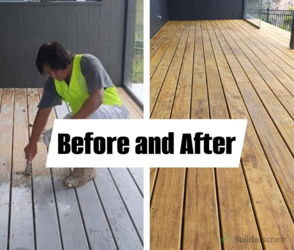 From painted decking to stain finish.