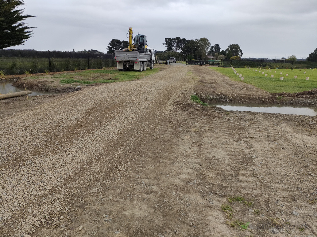 Trenches filled and new drive way installed