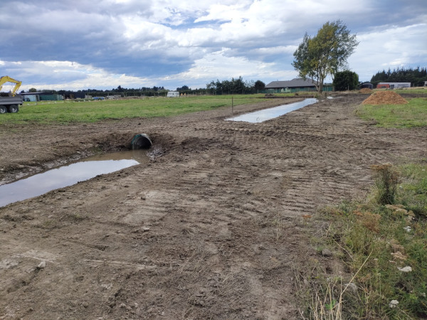 Culverts installation for new drive way and creek cleaned out and tidy up