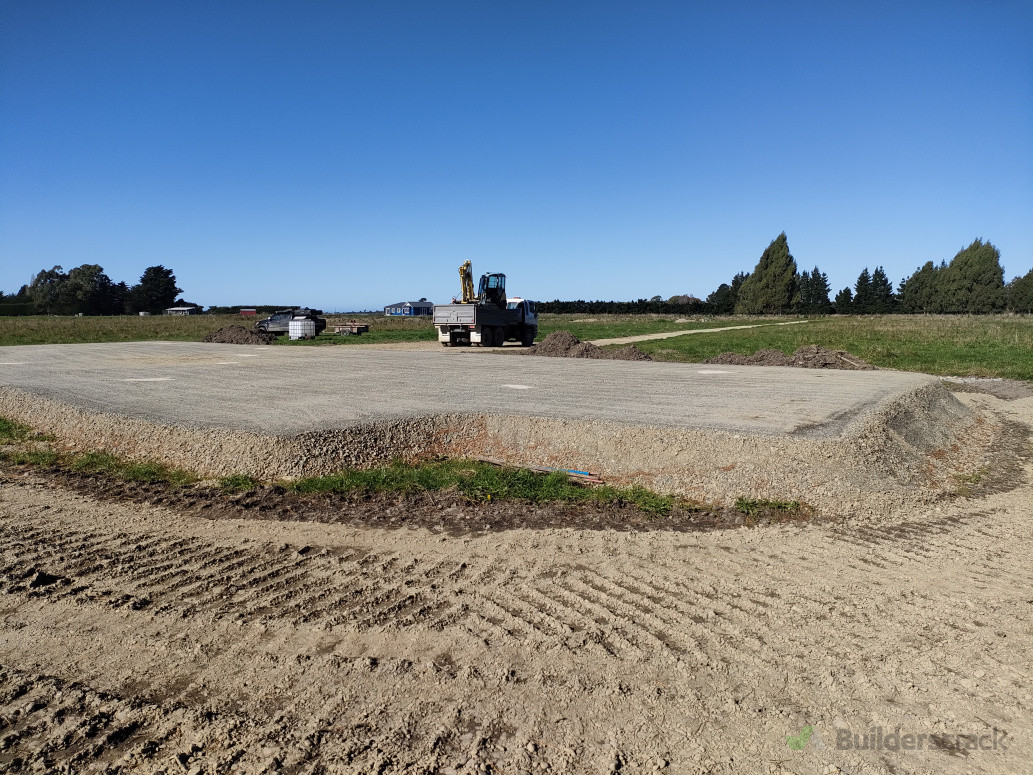 Very big house pad. And very high pad on slopping ground. All ready for the builders