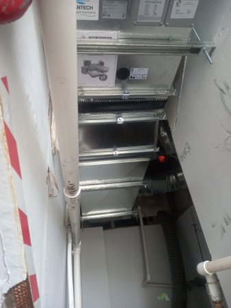 Extract Fan Installation - Very Tight Space (we made it work).