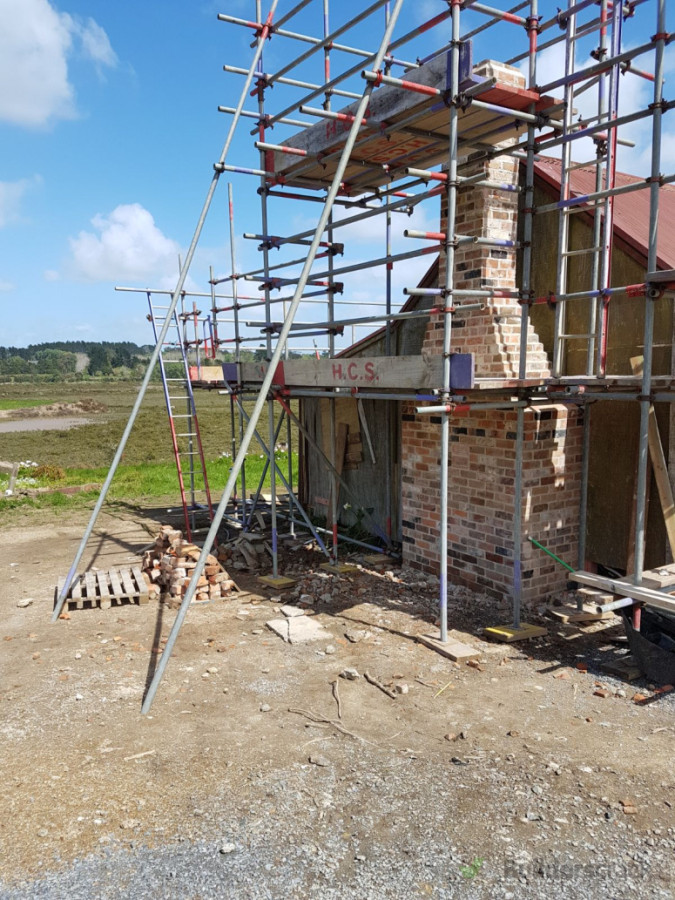 new fire place and chimney stack