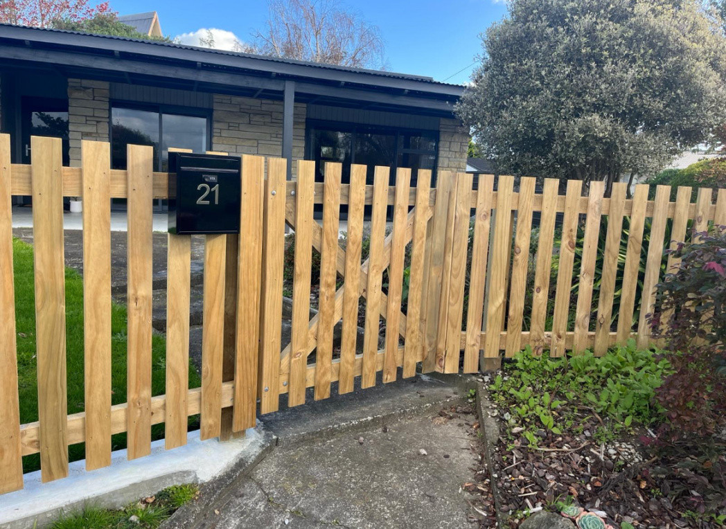 Gapped  fence to reduce the enclosed feel