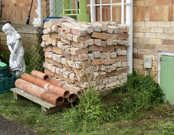 These were all removed from under house and stacked for customer