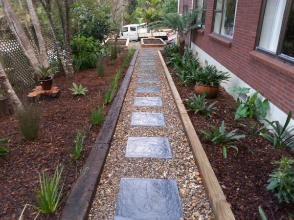 Pathway and raised garden AFTER