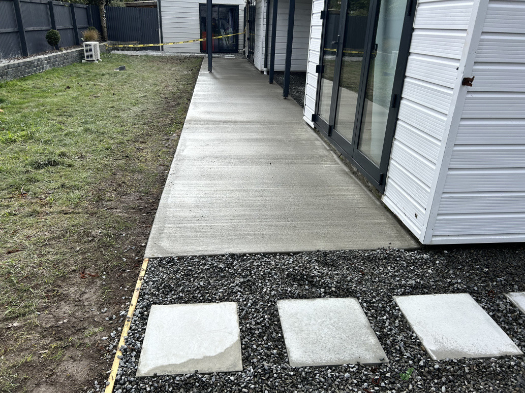 New patio connecting to path