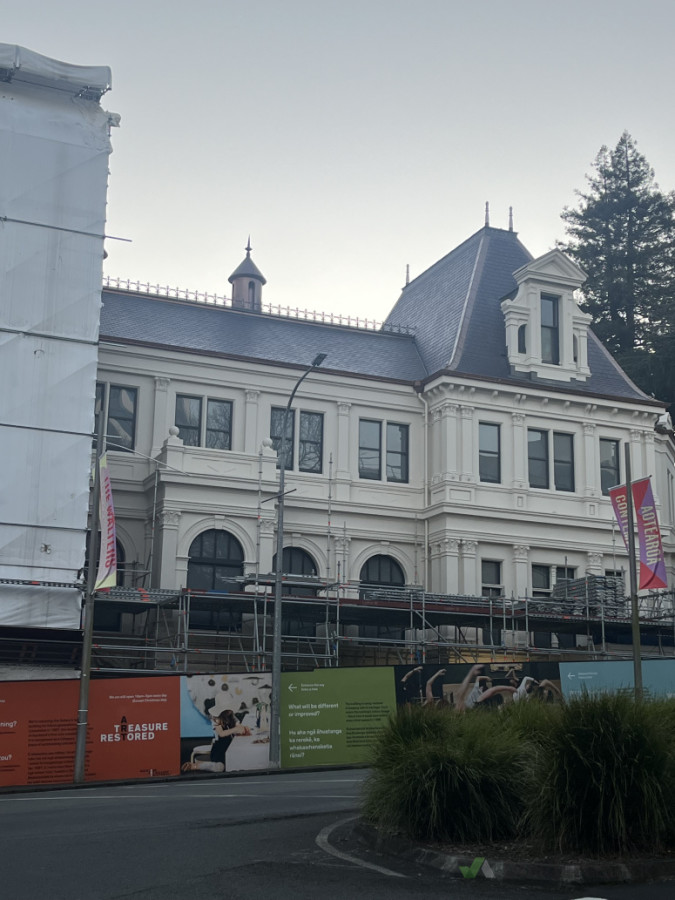 Auckland art gallery refurbishment with new welsh slate and lead