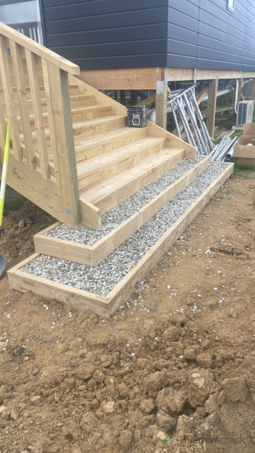 Deck entry steps