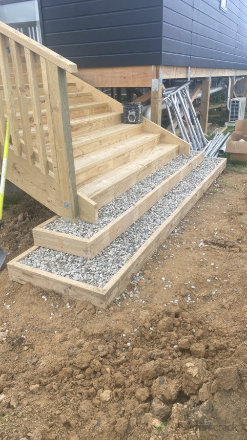 Deck entry steps