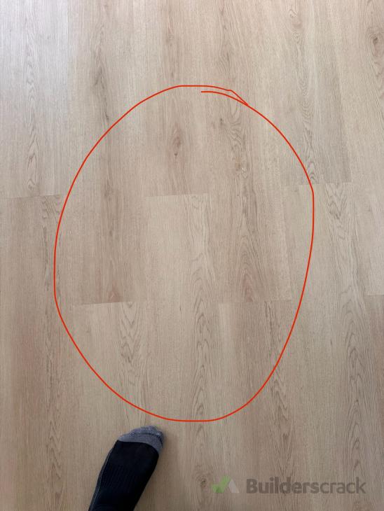 Fixing spc floor wobble hollow spot under ( 1010504) Builderscrack