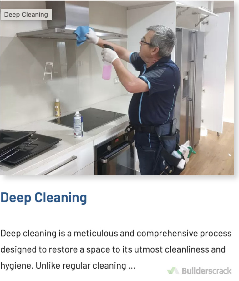 Deep cleaning goes beyond regular maintenance, targeting hidden dirt, grime, and bacteria to ensure a thoroughly sanitized and fresh environment. It revitalizes spaces and promotes a healthier, more hygienic setting for everyone.