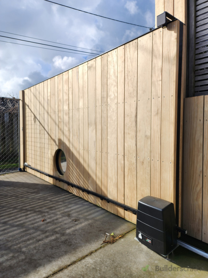 Fabricated and installed this automated sliding gate