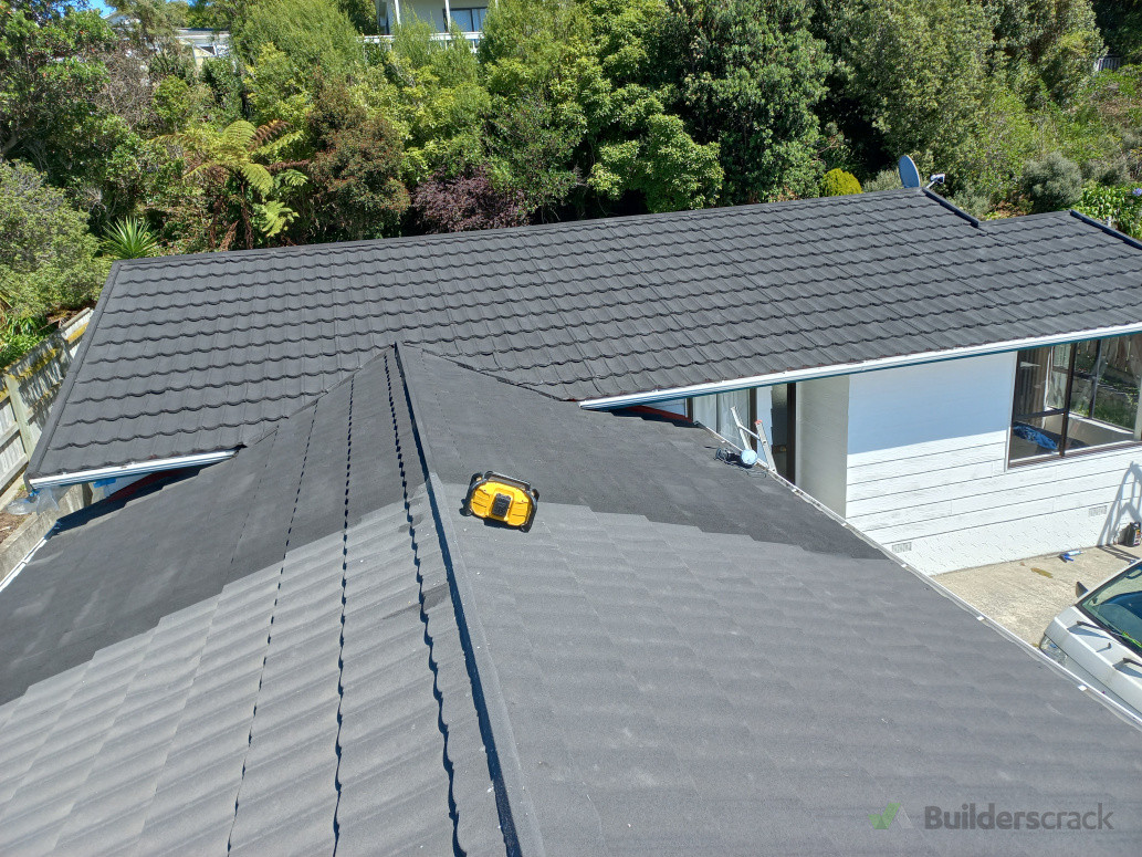 Decramastic tile roof treat and repaint.