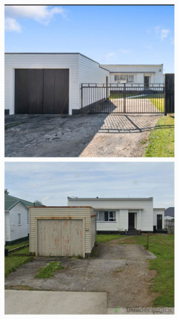 Property, fence, gate build and paint garage