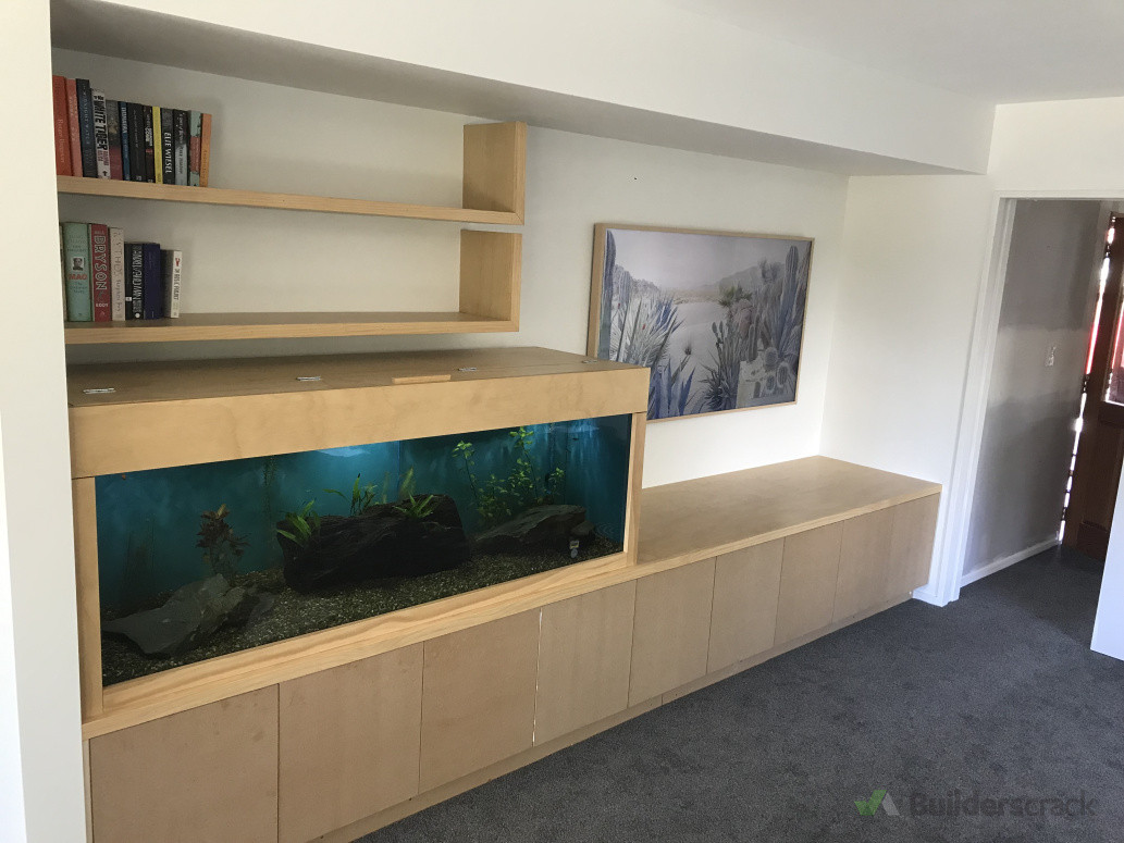 Entertainment unit on renovation