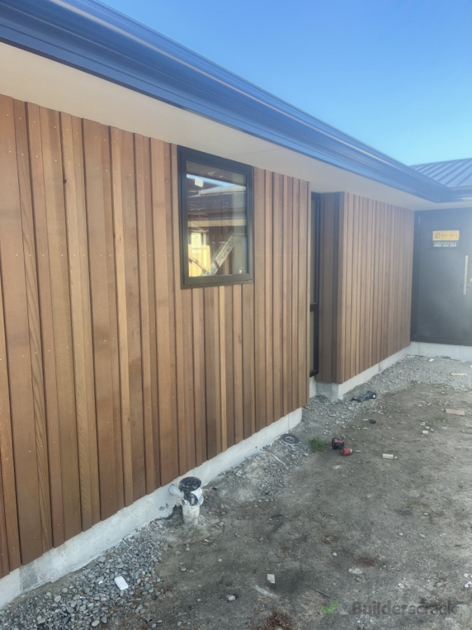 New cedar cladding