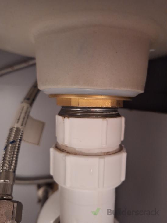 Dripping bathroom sink pipe and cold tap dripping ( 1014753