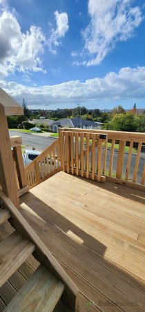 Pine deck and stairs