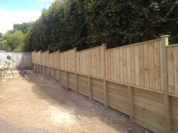 Retaining wall built by James in Greenhithe