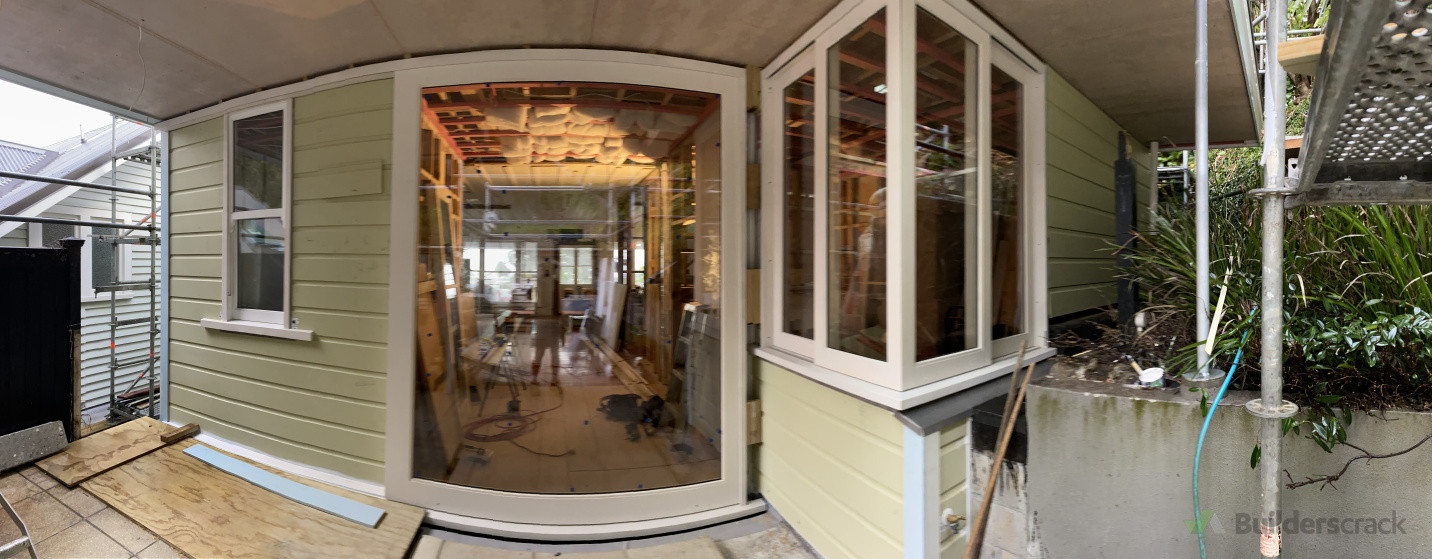 Installation of a 3mx2m sliding door, a corner window, and a fix window