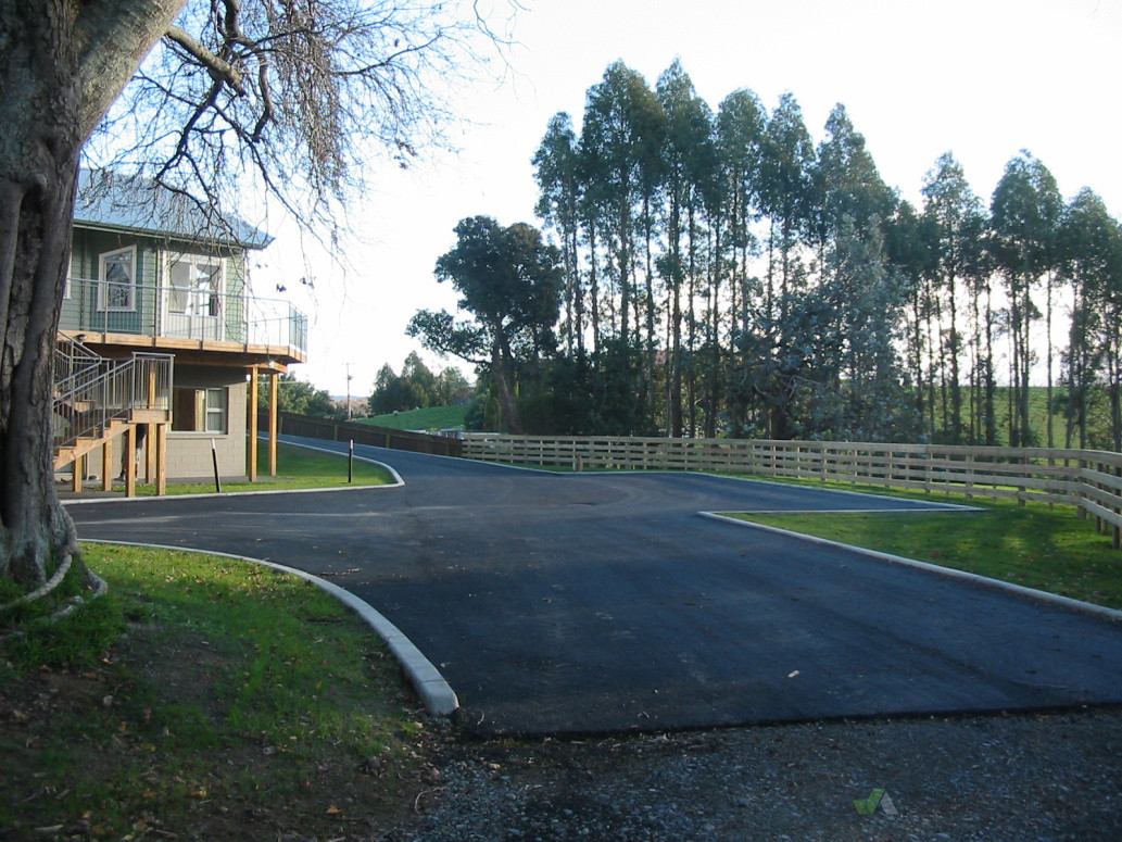 Driveway and land scape