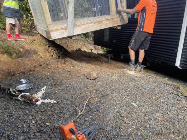 Placing the mud room in back of house