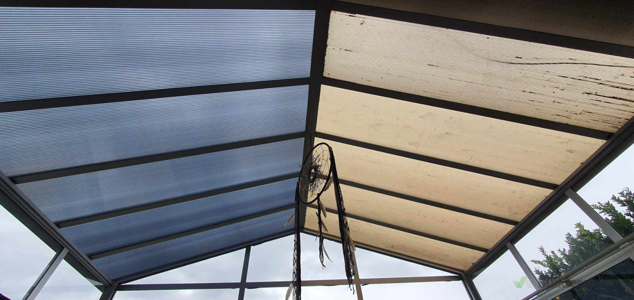 replacing clearlites (left side new)