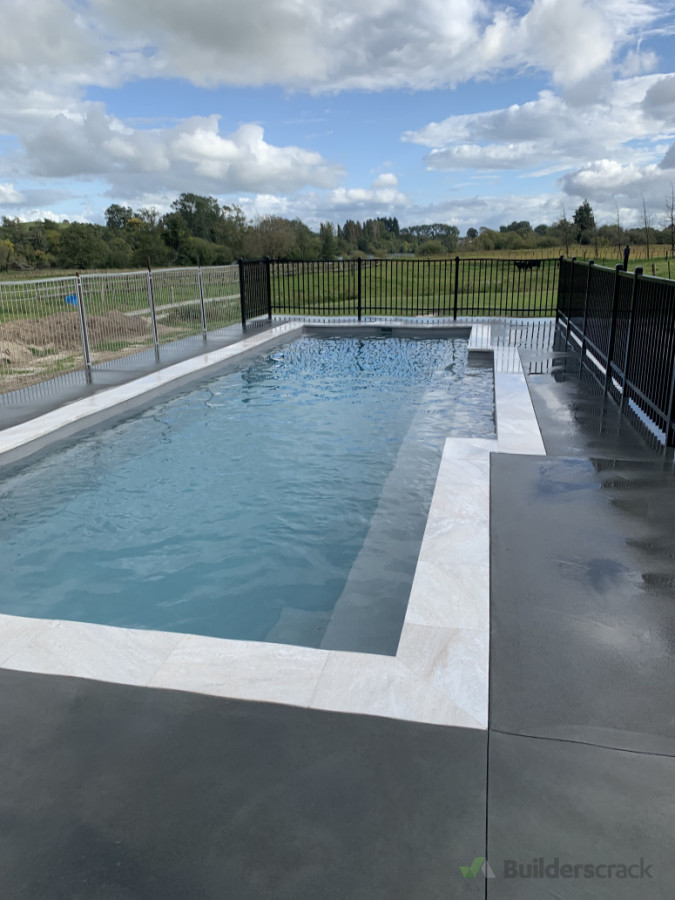 Concrete pool surround