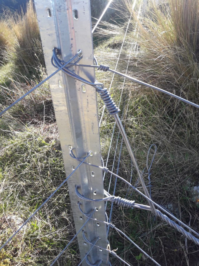 High Country post and waratah 8 wire boundary fence.