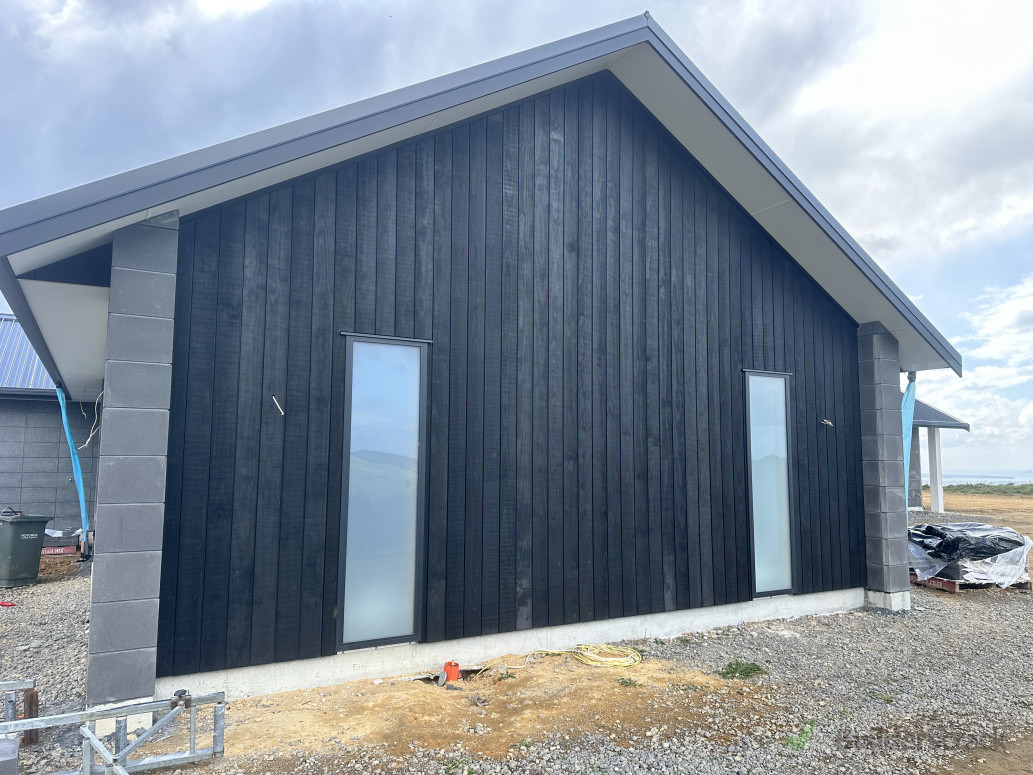 Vertical shiplap Cladding on our most recent new build.