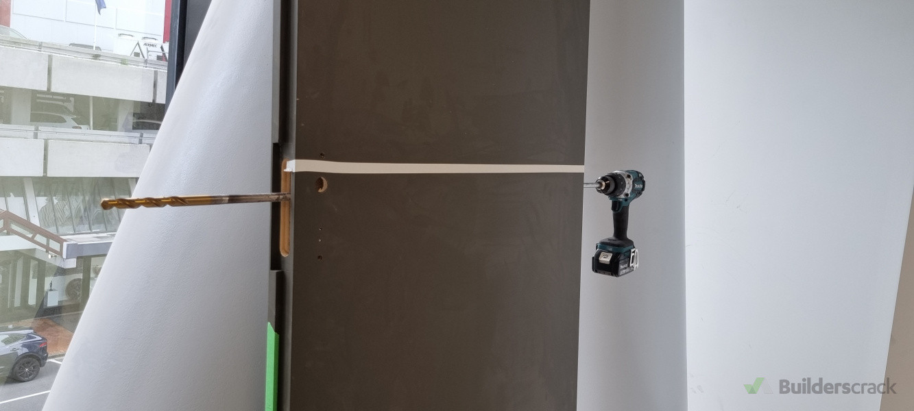 Preparing door for electronic look installation