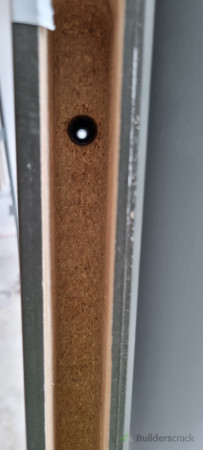 Preparing door for electronic look installation