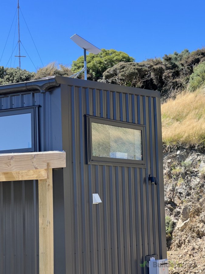 Starlink installation tiny home remote location.