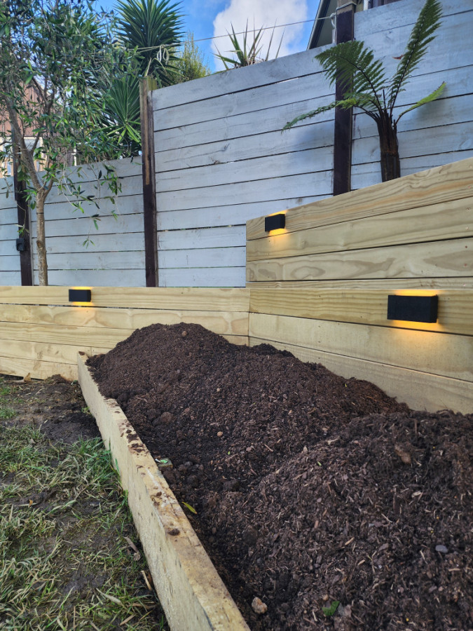 Garden lighting install