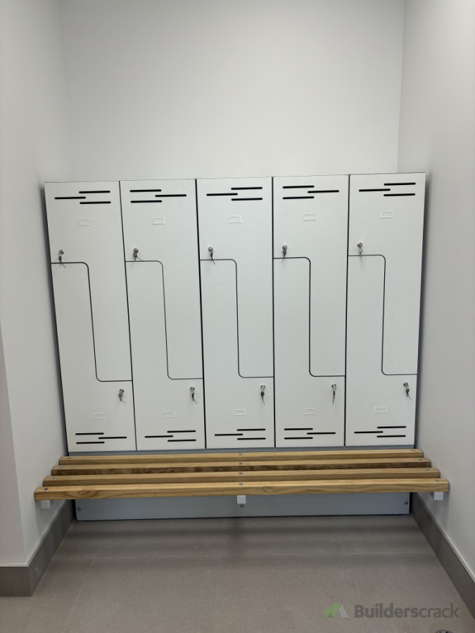 Custom made lockers installed